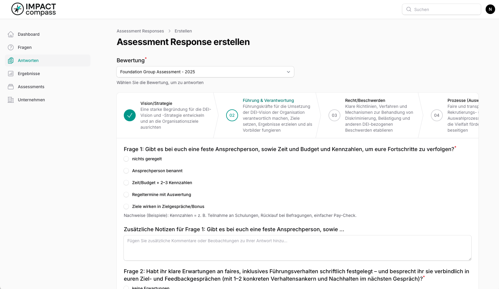 IMPACT Compass Dashboard